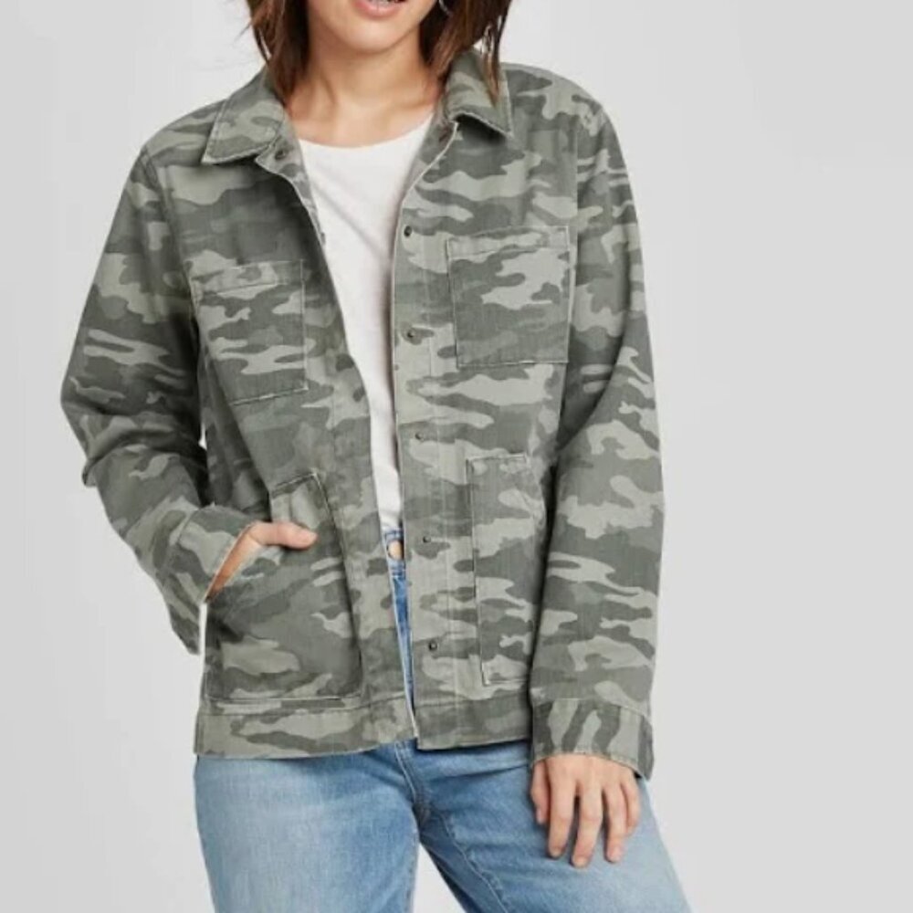 Camo  Utility Jacket 100% Cotton L